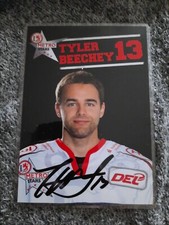 Tyler Beechey - DEG / Düsseldorfer EG Laminiert  - Weißes Trikot