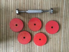 Hantel-SET - Kurzhantelstange + Verschraubungen + 5x 1,13kg Hantelscheiben