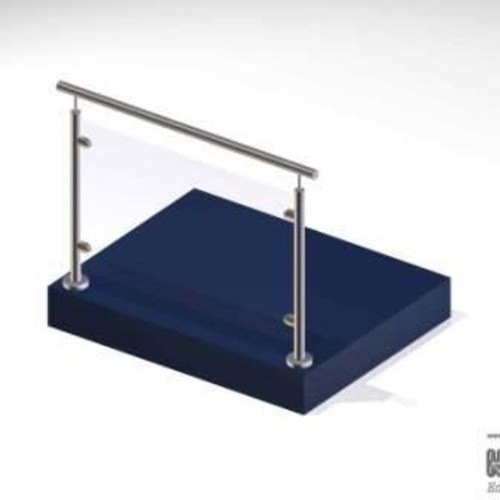 Geländer boden glashalter - m,