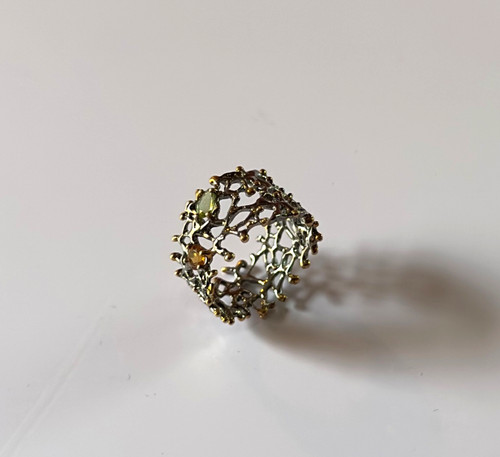 Blauer saphir ring - blauer,
