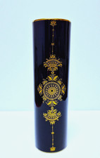 Hutschenreuther Hohenberg Porzellan Vase - Echt Kobalt mit Golddekor - H.28 cm.