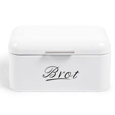 Brotkasten mit Klappdeckel- WEISS- KLEIN
