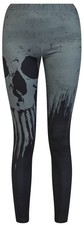Black Premium by EMP Damen schwarze Leggings mit Totenkopf-Print und Farbverlauf