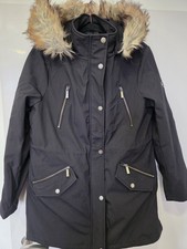 Damenjacke Michael Kors, Gr. L, schwarz mit Pelz, Softshell