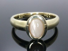 GOLDJUNGE69 * TERRA OPALIS EDELSTEIN RING (19) KATZENAUGE-OPAL0,47ct 925er SILBE