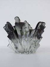 VINTAGE SCHALE  PERTTI SANTALAHTI HUMPPILA FINNLAND GLAS EISGLAS 70er