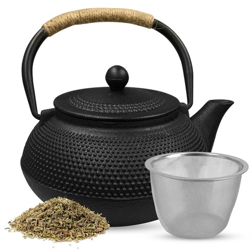 Teekanne gusseisen mit teesieb - gusseisen,