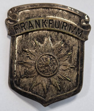 Polizei Frankfurt Main bis 1965 HESSEN BrustAbzeichen Badge Abzeichen Metall ALT