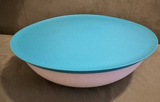 Tupperware Allegra Schüssel Salatschüssel Servierschüssel 3,5 L Türkis Weiß