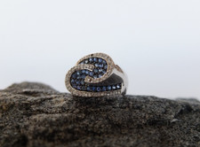 Cocktailring 375 Weißgold mit