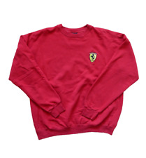 Ferrari Pullover Sweater Sweatshirt Rundhals Logo rot Gr. XL Motorsport