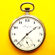 gute "LONGINES"  HERREN TASCHENUHR,  Ankerhemmung,  gute Funktion, ca. 1935