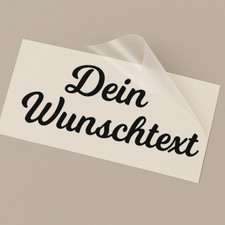Aufkleber Wunschtext –