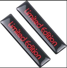 2x Universal 3D Limited Edition Epoxy Gel Auto Aufkleber Emblem Logo Schwarz Rot