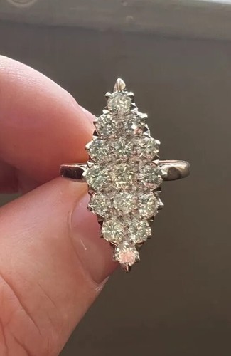 Antiker art deco cluster ring - cluster,