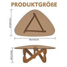 Dreieckiger Glas-Couchtisch