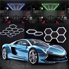 2-28 Hexagon LED Lampe Röhren Werkstatt Garage Wand Decken Leuchte Beleuchtung