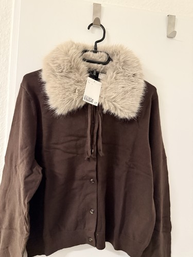 Damen strickjacke braun - h&m,