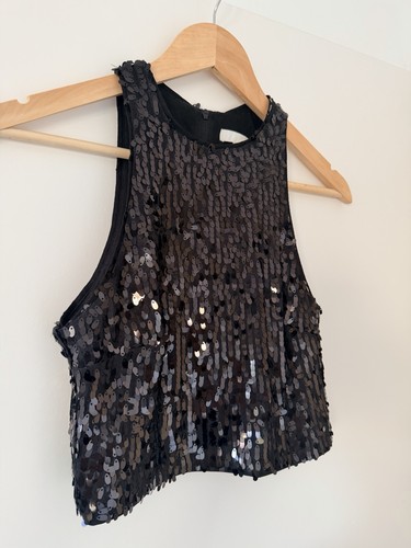 Zara damen pailletten top - zara,