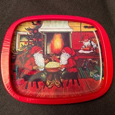 Plätzchenteller  Blech Metall Teller Weihnachten Gebäckteller Keksteller klein