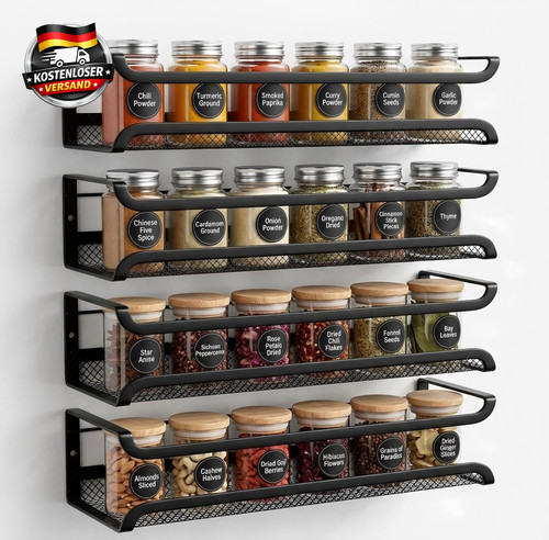 Wand gewürzregal teilig - wand-gewürzregal, 4-teilig