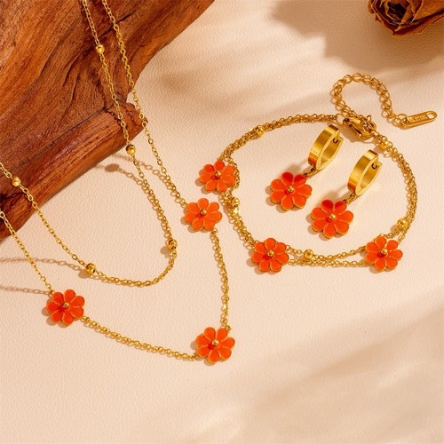 18k vergoldetes blumen - 18k,