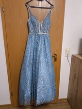 Abendkleid Lang Hellblau Gr