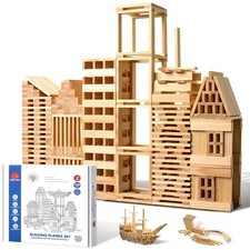 100 holzbausteine natur - holzbausteine,