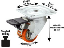 Polyurethan Bremsrolle Ø 35