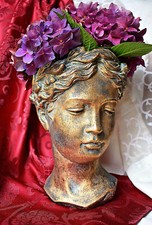 ❀ Pflanztopf Frauenkopf Gold