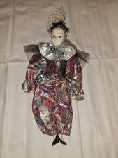 Harlekin Puppe Porzellankopf