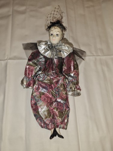 Harlekin puppe porzellankopf - harlekin,