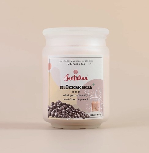 Duftkerze mit botschaft milk - duftkerze,