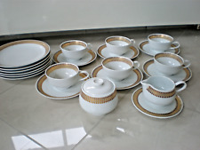 Kaffeeservice Porzellan Manufaktur München mit Goldrand 21 Tlg