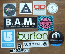 Konvolut 11 Sticker Aufkleber Ski Snowboard Burton Alpina Mountain Freeride