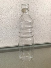 Wasserflasche Wasserkaraffe Klarglas im Stil einer PET-Flasche,0,5 L,mit Stöpsel