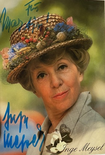 Inge meysel signiert karte - inge,