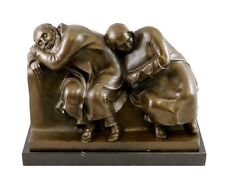 Schlafendes Bauernpaar, Moderne Kunst Skulptur - signiert Ernst Barlach