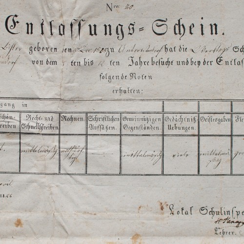 Entlaßschein abschluss - entlaßschein,