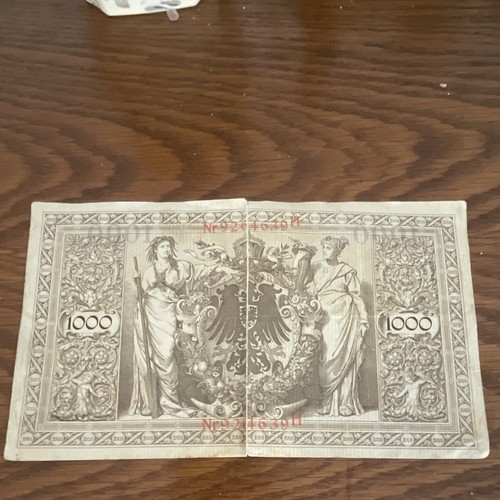 Deutsche reichsbanknote 1000 - deutsche,