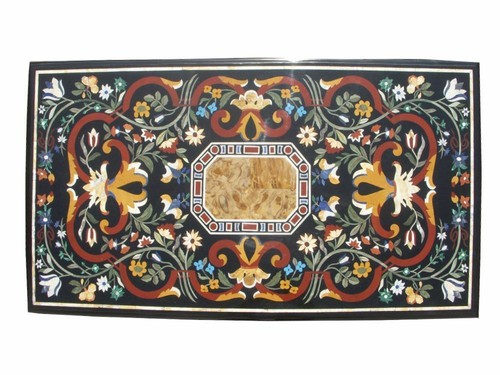 122cm 2cm schwarz - schwarz, marmor