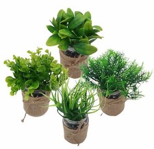 Kräutertopf Schnittlauch Basilikum Rosmarin Salbei Kunstblume Kunstpflanze Deko