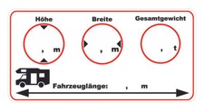 Aufkleber Wohnmobil Maße zum