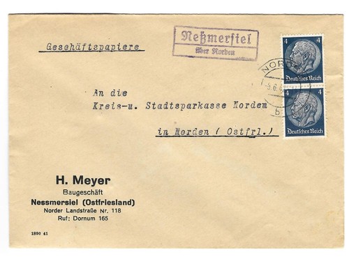 Landpoststempel neßmersiel - landpoststempel,