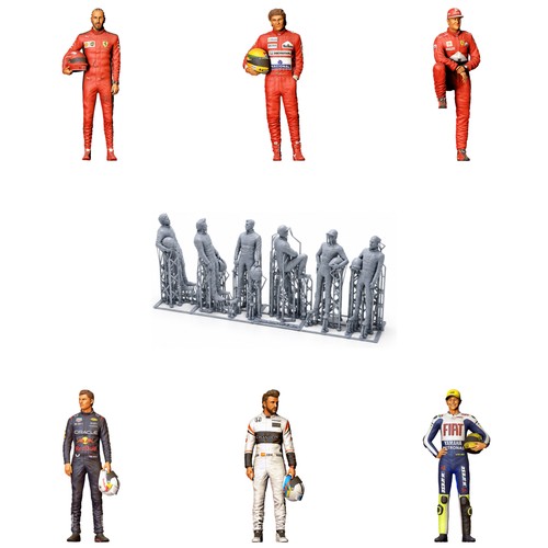 Rennfahrer figuren set - rennfahrer,