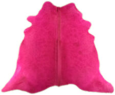 KUHFELL STIERFELL PINK FUCSIA GEFÄRBT 180 x 190  cm FELL TEPPICH