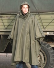 US Regenponcho oliv grün