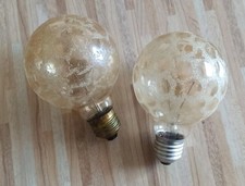 Glühbirne e27   40/60 watt 2 Stück Bernstein Globe