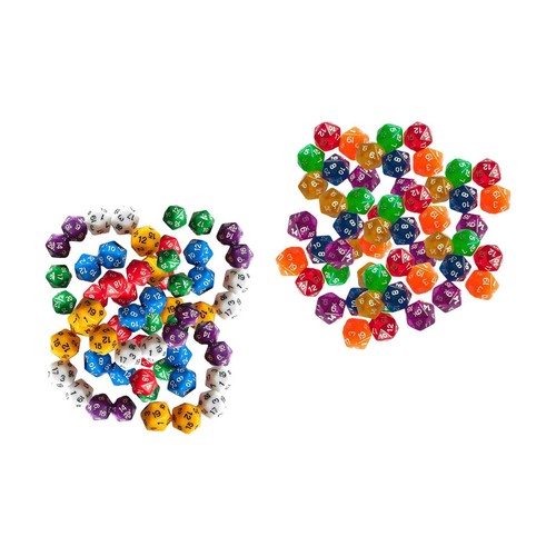 60x d20 polyedrische würfel - d20,