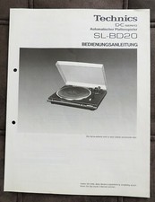 Bedienungsanleitung für Plattenspieler Technics SL-BD 20 in Deutsch